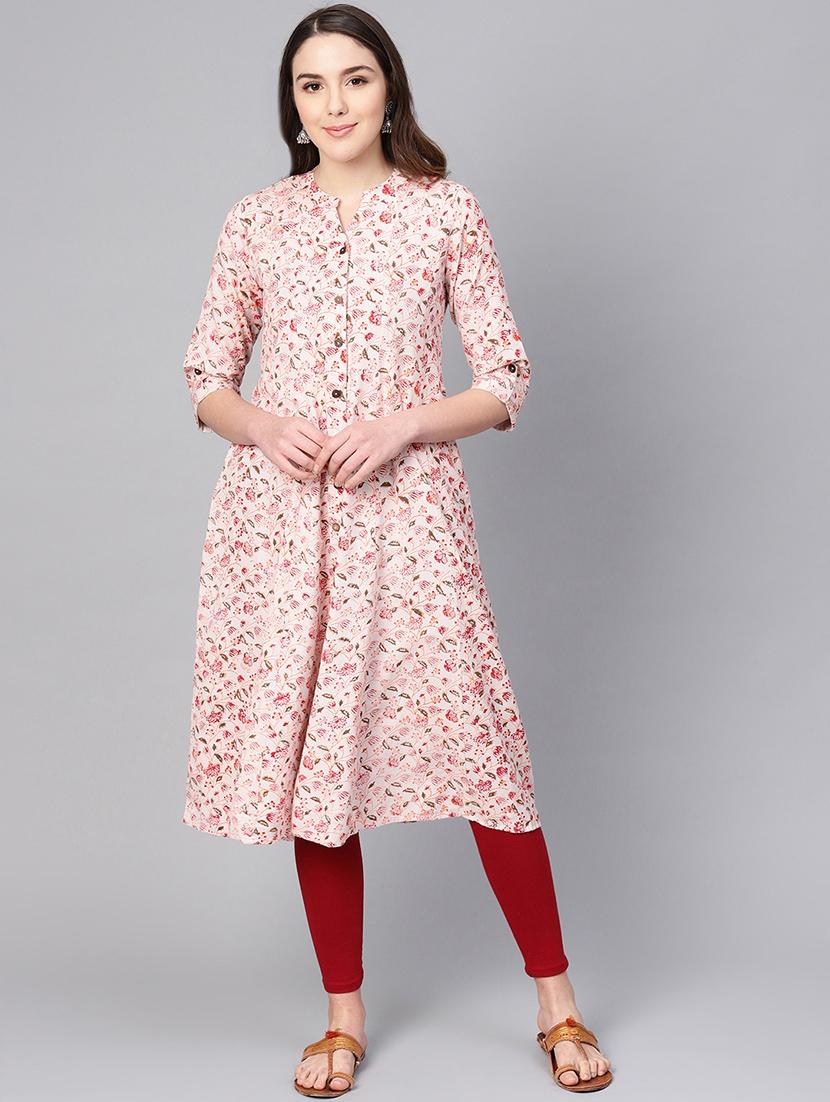 printed a-line kurta - 16736710 - Zoom Image - 1