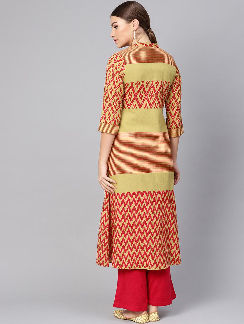 printed a-line kurta - 16736711 - Zoom Image - 3