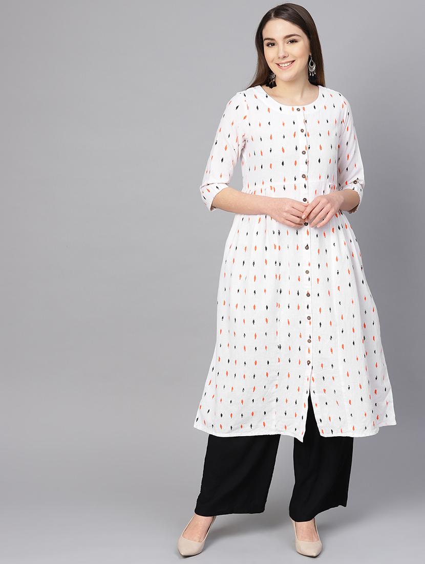 printed a-line kurta - 16736716 - Zoom Image - 1