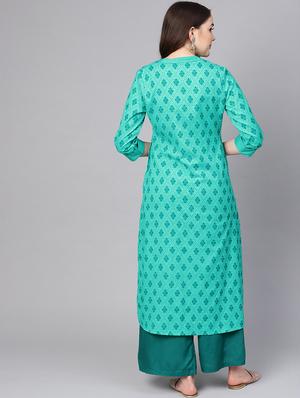 geometric printed a-line kurta - 16736720 - Standard Image - 3