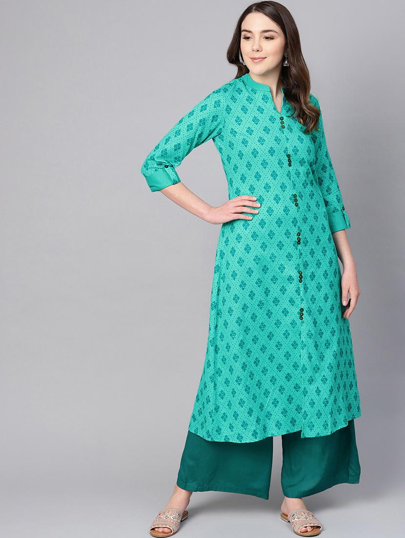 geometric printed a-line kurta - 16736720 - Zoom Image - 1