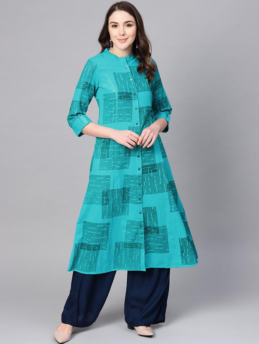 geometric printed a-line kurta - 16736721 - Zoom Image - 1