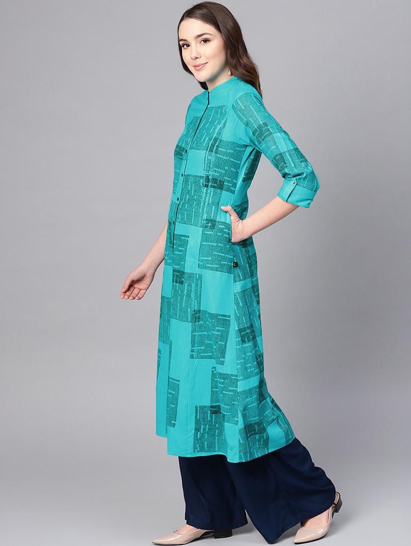 geometric printed a-line kurta - 16736721 - Zoom Image - 2