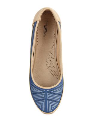 blue slip on ballerinas - 16736805 - Standard Image - 3