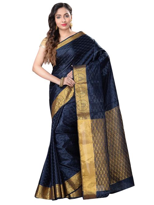 self design kanjivaram saree with blouse - 16736821 - Standard Image - 1