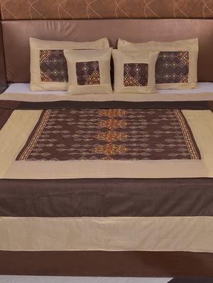 polysilk mirror work bed cover with 2 pillow cover & 2 cusion cover set - 16736906 - Standard Image - 2