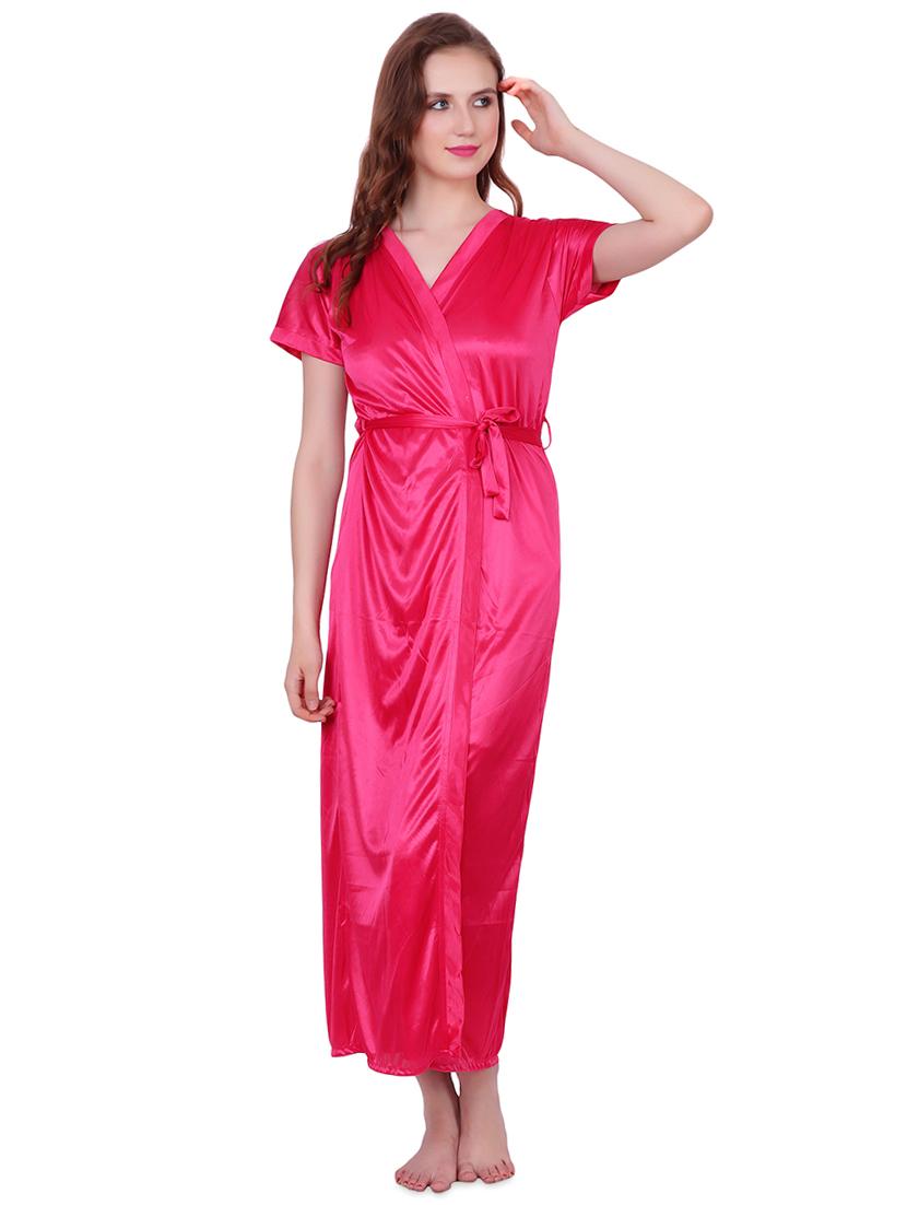 tie front solid robe - 16736955 - Zoom Image - 1