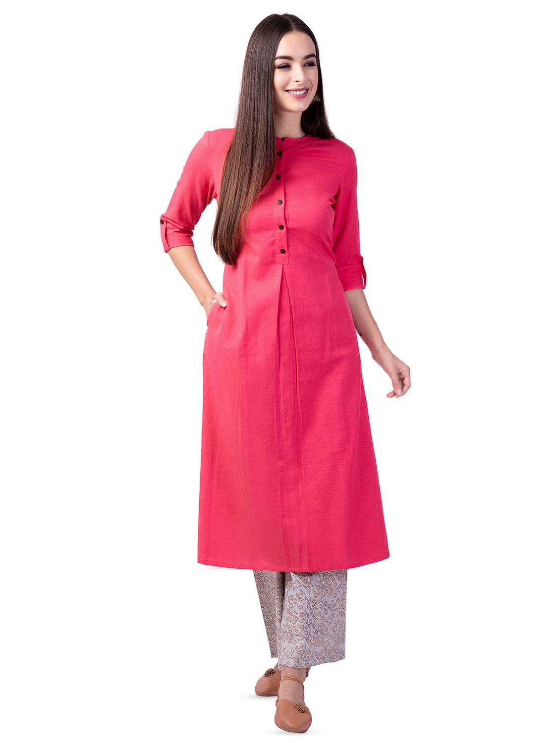 solid kurta palazzo set - 16737012 - Zoom Image - 1
