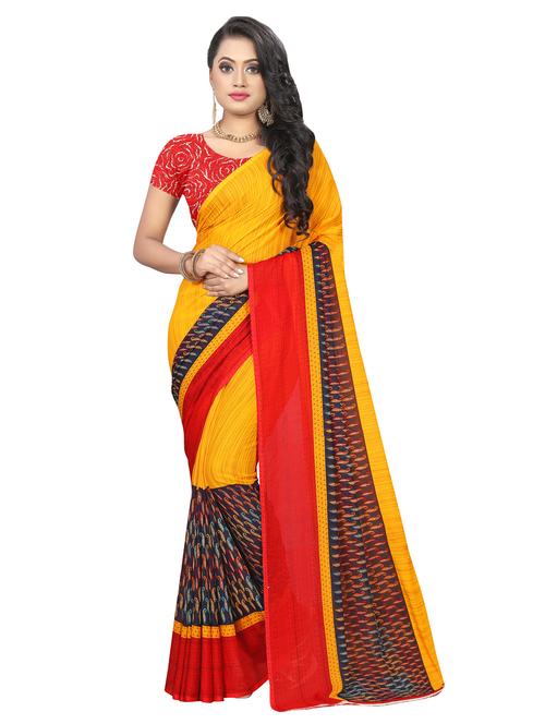 paisley printed saree with blouse - 16737032 - Standard Image - 1