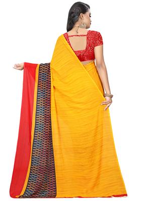 paisley printed saree with blouse - 16737032 - Standard Image - 2