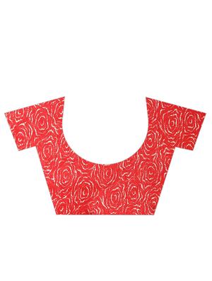 paisley printed saree with blouse - 16737032 - Standard Image - 4