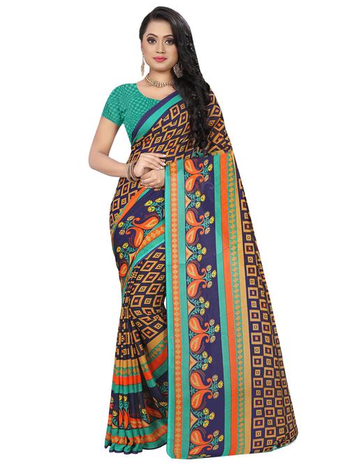 geometrical printed saree with blouse - 16737036 - Standard Image - 1
