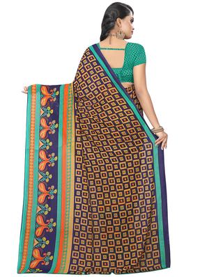 geometrical printed saree with blouse - 16737036 - Standard Image - 2