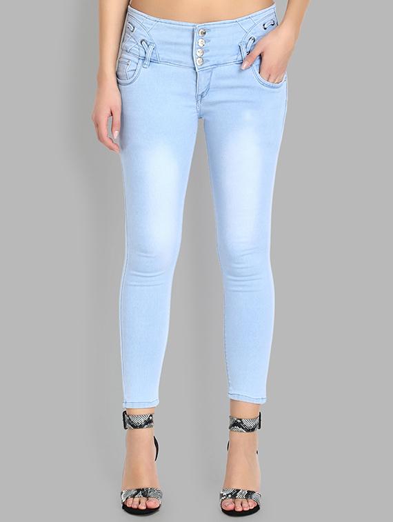 mid rise button detail jeans - 16737068 - Zoom Image - 1