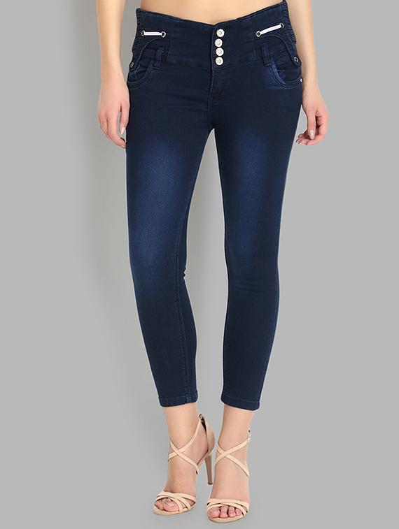 mid rise button detail jeans - 16737069 - Zoom Image - 1