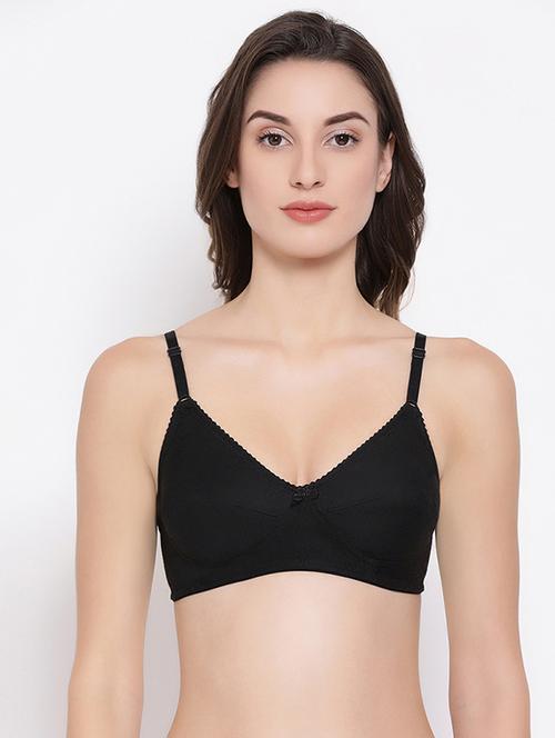bow patch solid bra - 16737119 - Standard Image - 1