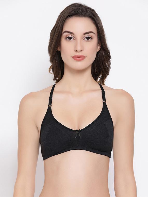styled back solid bra - 16737130 - Zoom Image - 1