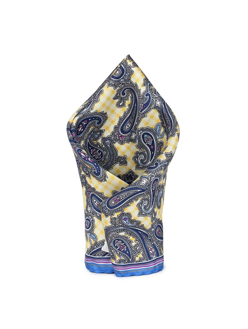 blue silk pocketsquare - 16737226 - Zoom Image - 1