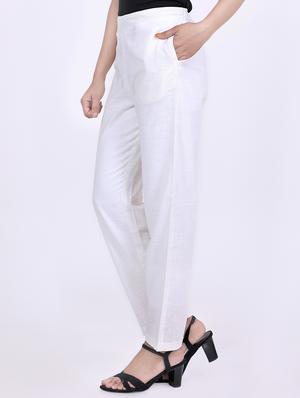 mid rise pocket detail flat front trouser - 16737254 - Standard Image - 2
