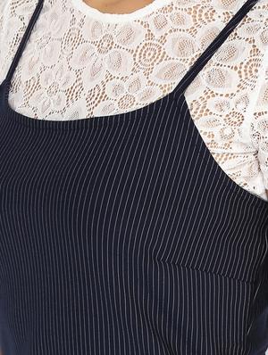 floral laced striped sheath dress - 16737274 - Standard Image - 5
