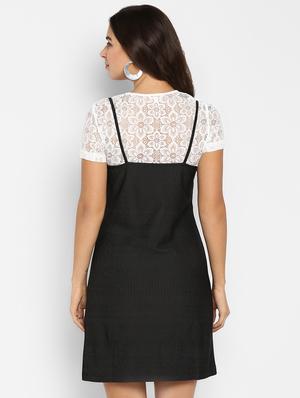 floral laced striped sheath dress - 16737275 - Standard Image - 3