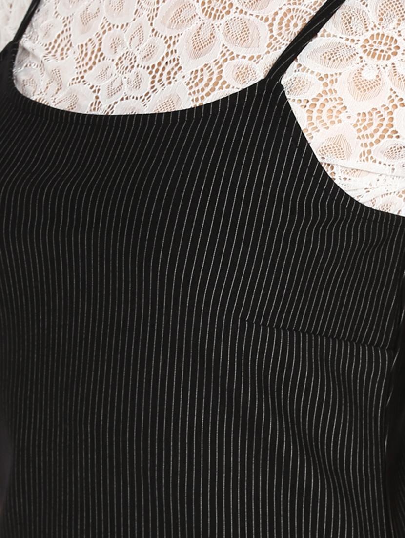 floral laced striped sheath dress - 16737275 - Zoom Image - 5