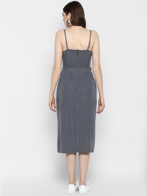 cami neck striped belted dress - 16737277 - Standard Image - 3
