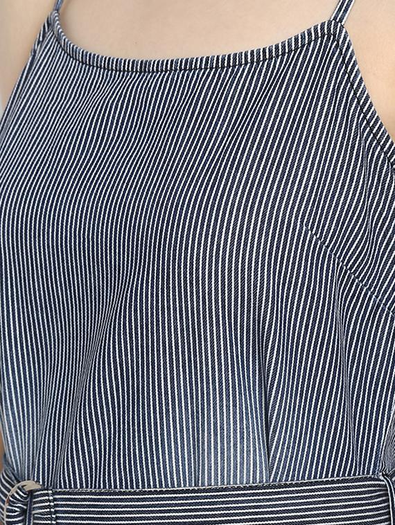 cami neck striped belted dress - 16737277 - Zoom Image - 4