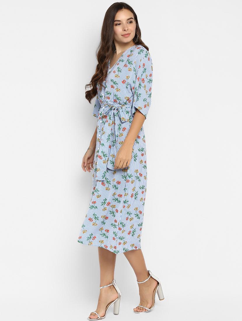 tie knot floral a-line dress - 16737283 - Zoom Image - 2