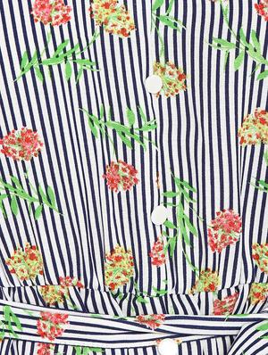 tie knot floral a-line dress - 16737284 - Standard Image - 5