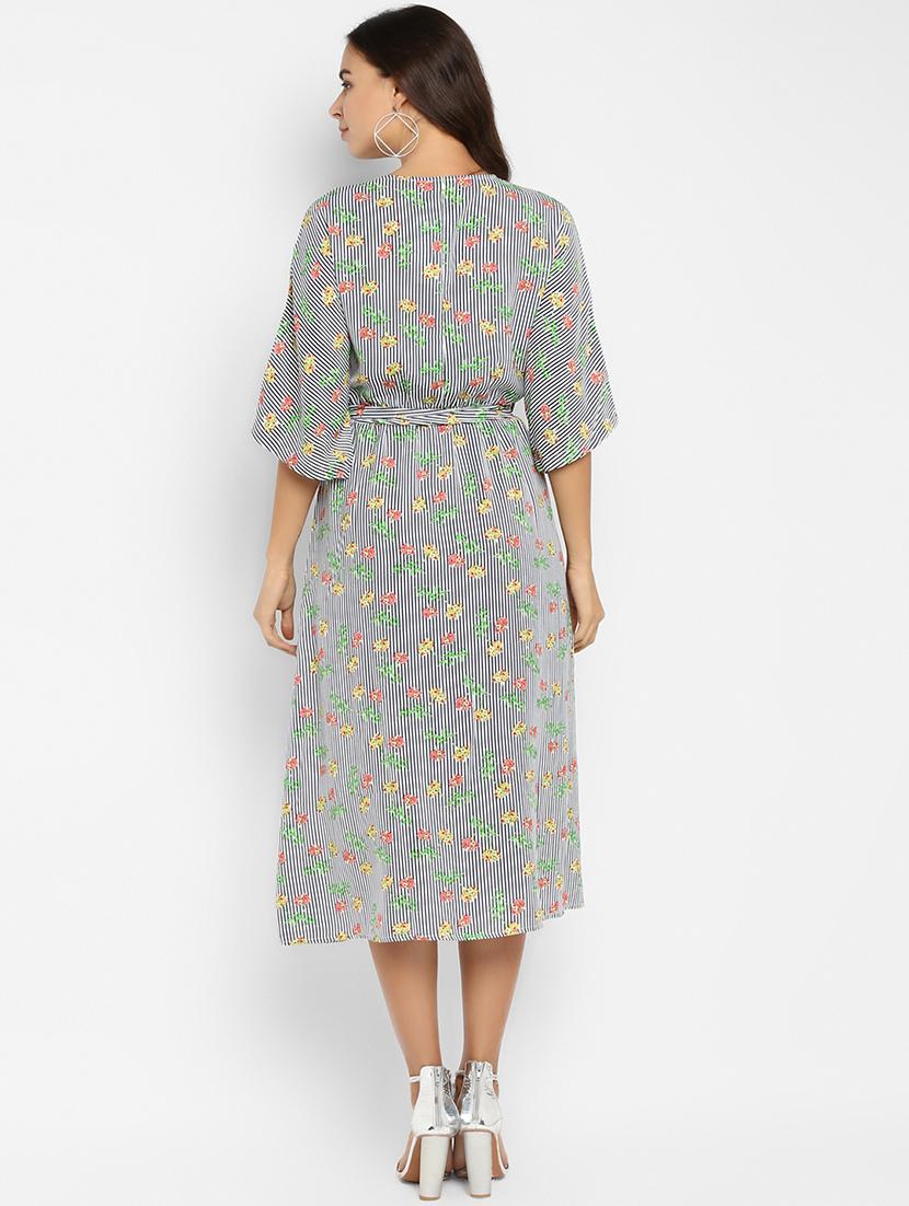 tie knot floral a-line dress - 16737284 - Zoom Image - 3