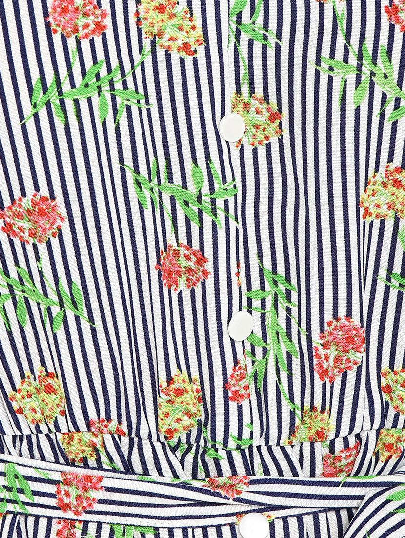 tie knot floral a-line dress - 16737284 - Zoom Image - 5