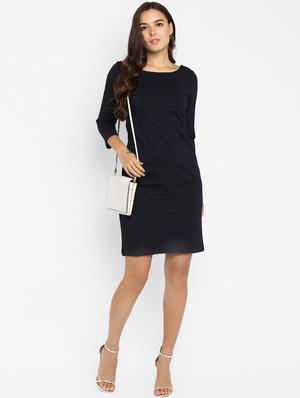 cutout back pin dots sheath dress - 16737286 - Standard Image - 4