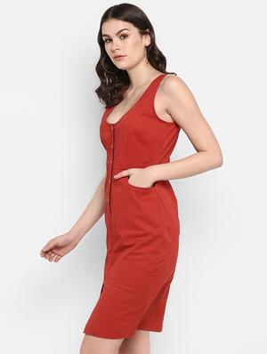 scoop neck pocket detail sheath dress - 16737290 - Standard Image - 2