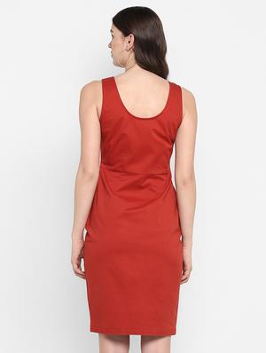 scoop neck pocket detail sheath dress - 16737290 - Standard Image - 3