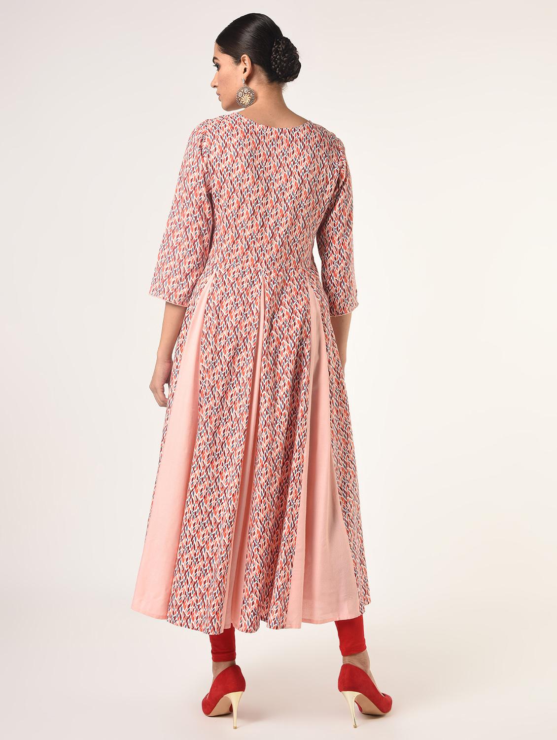 printed flared kurta - 16737446 - Zoom Image - 3