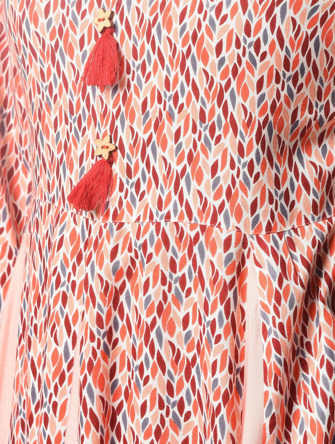 printed flared kurta - 16737446 - Zoom Image - 5