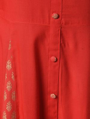 solid flared kurta - 16737448 - Standard Image - 5