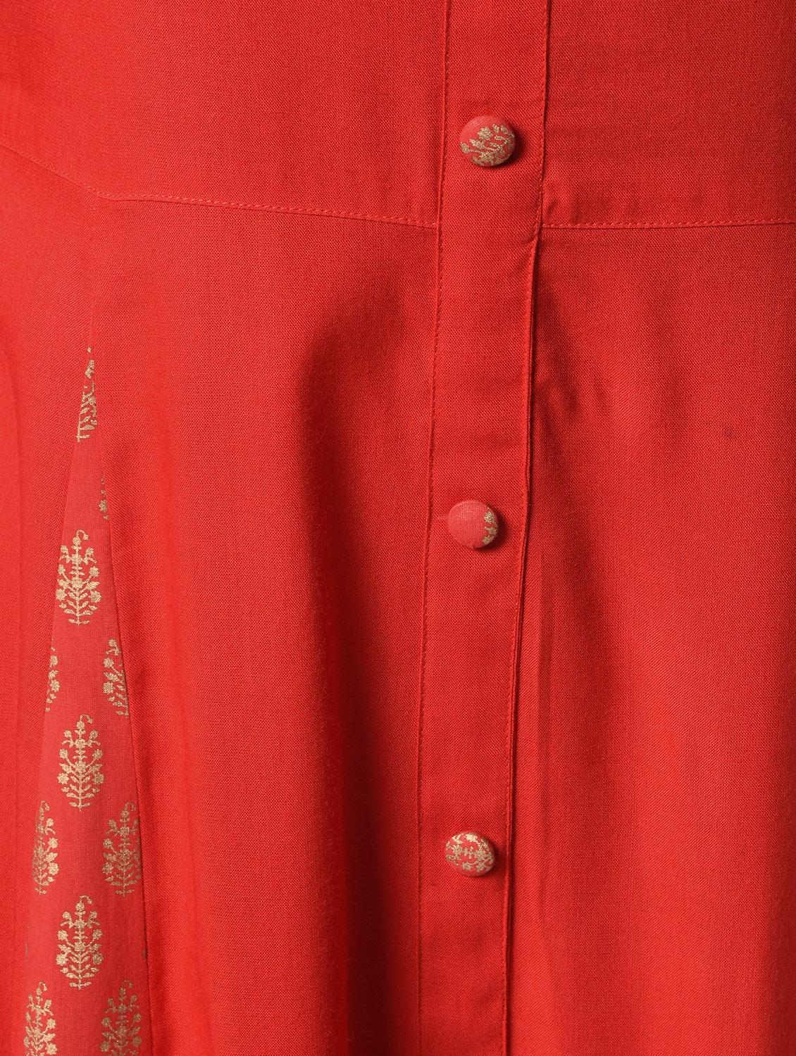 solid flared kurta - 16737448 - Zoom Image - 5