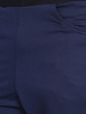navy blue checkered track pant - 16737451 - Standard Image - 5