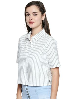short sleeved striped boxy shirt - 16737475 - Standard Image - 2