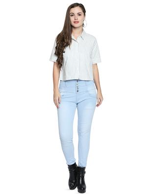 short sleeved striped boxy shirt - 16737475 - Standard Image - 4
