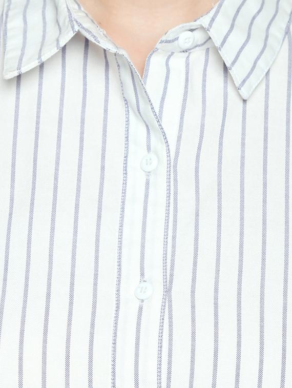 short sleeved striped boxy shirt - 16737475 - Zoom Image - 5