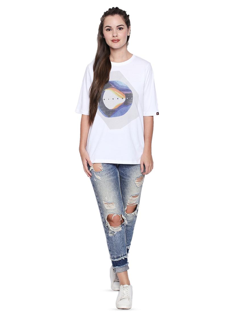 crew neck graphic print tee - 16737484 - Zoom Image - 4