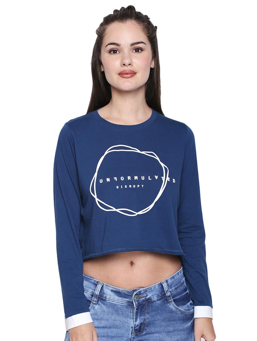 round neck quirky print boxy tee - 16737495 - Zoom Image - 1