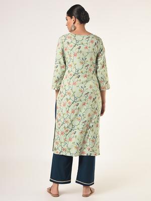 floral kurta pant set - 16737559 - Standard Image - 3