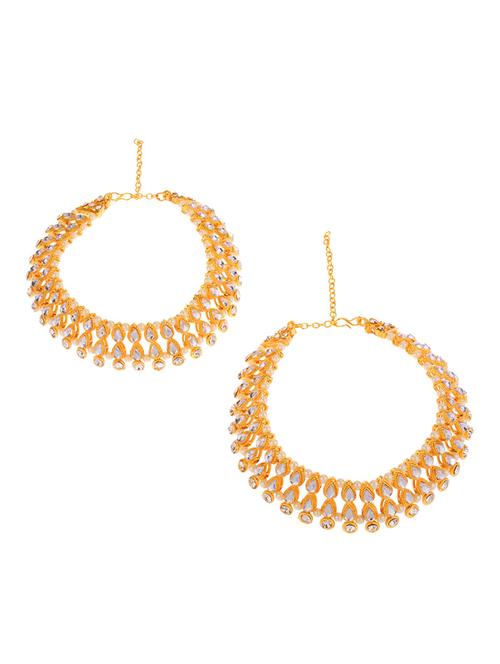 white metal gold tone and payal - 16737562 - Standard Image - 1