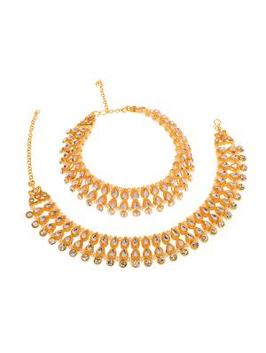 white metal gold tone and payal - 16737562 - Standard Image - 2