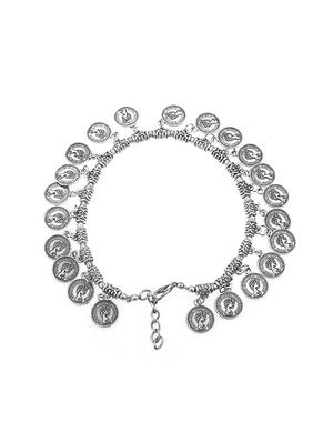 silver metal anklet and payal - 16737573 - Standard Image - 3