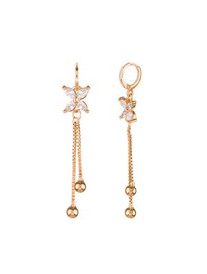 gold metal drop earring - 16737617 - Standard Image - 2